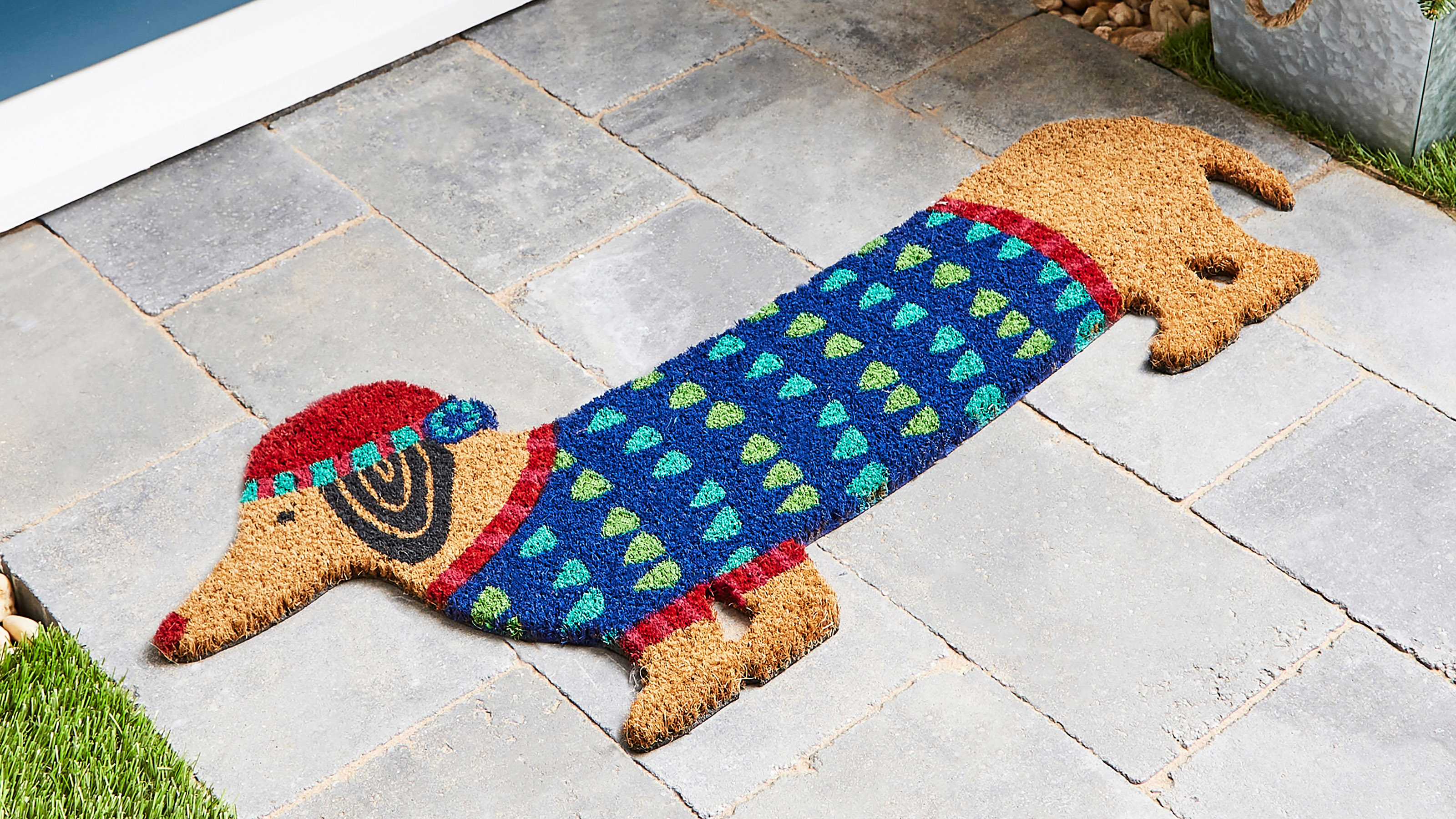 Dachshund christmas doormat best sale