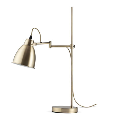 Brass adjustable desk lamp