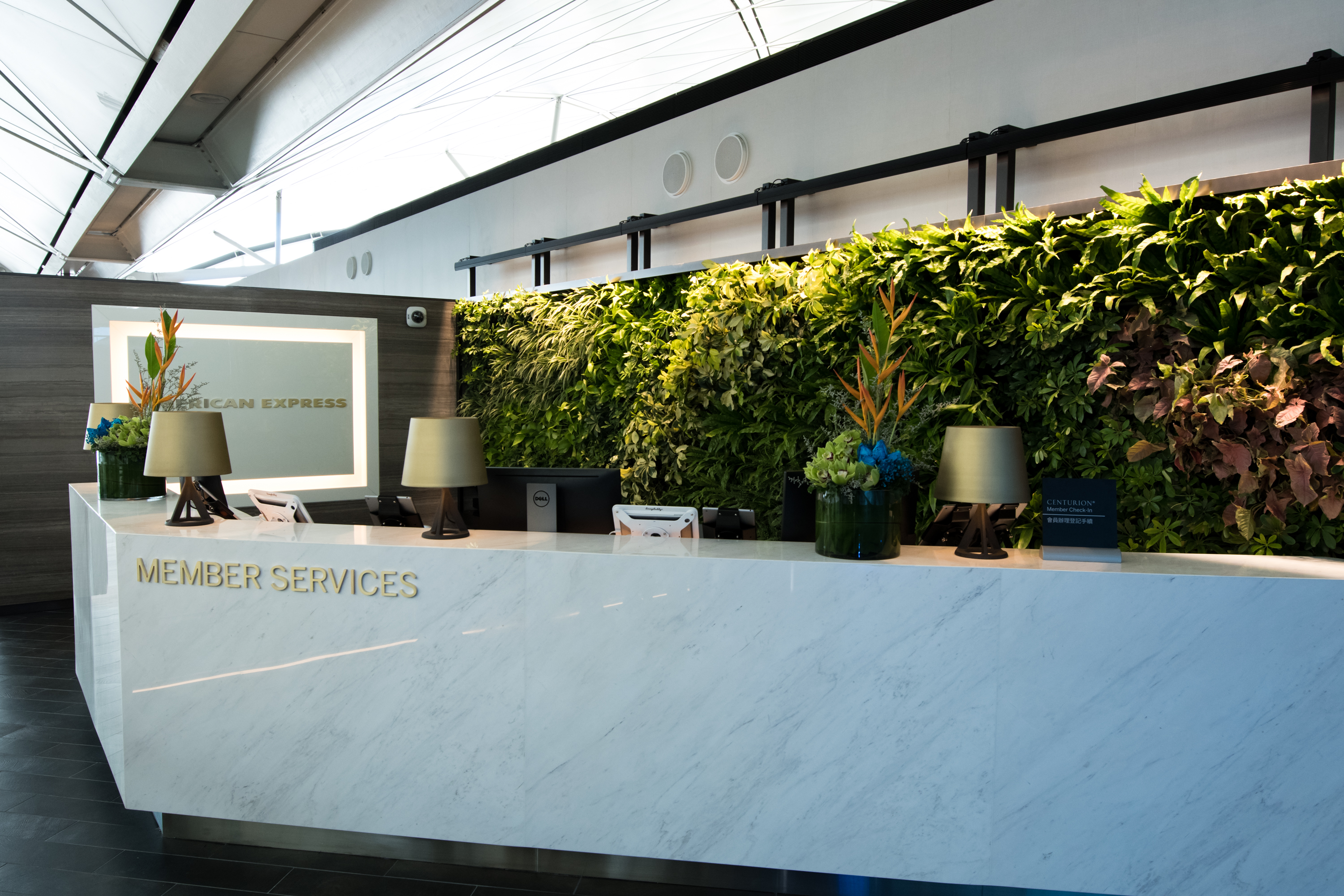 Photo of American Express Centurion Lounge at Hong Kong international airport on September 29, 2017 in Hong Kong.
