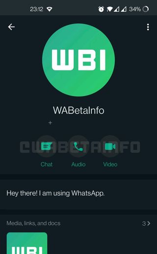 Whatsapp Beta Contact Info