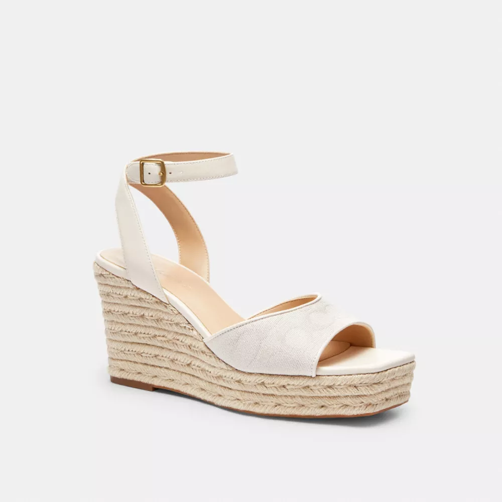 Espadrille Wedge in Signature Jacquard