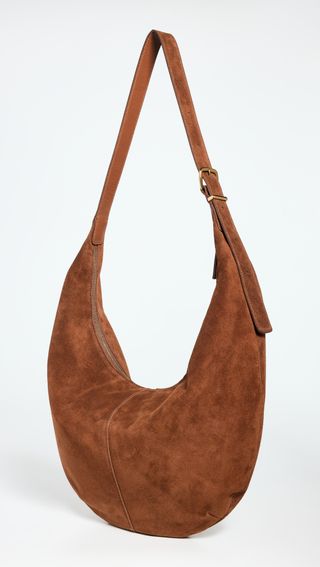 Essentials loose suede hobo bag