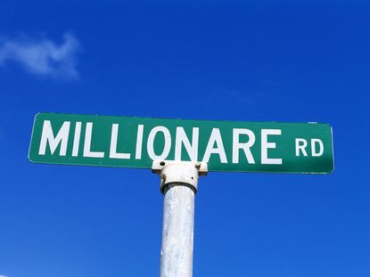 Road Name Millionaire Street Sign