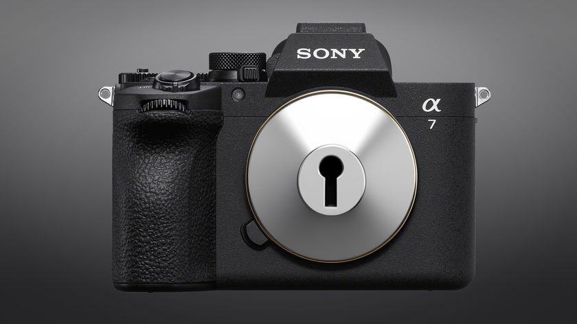 Sony A7 V with a lock on the lens mount