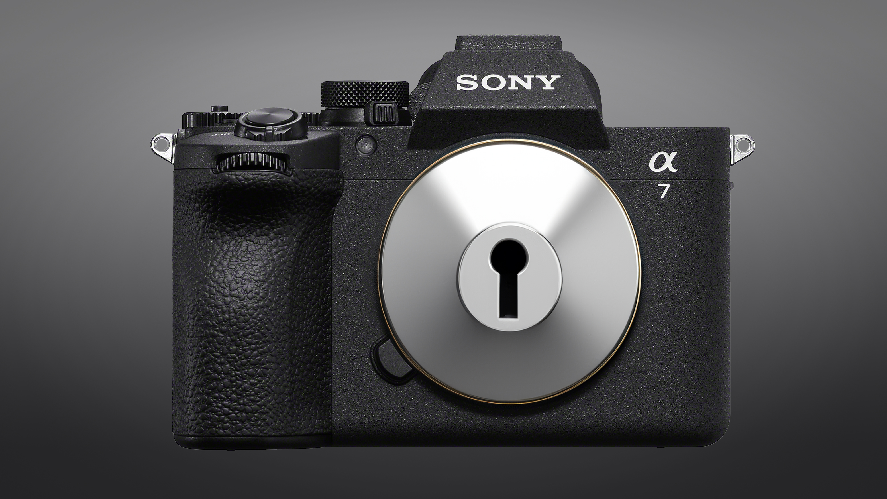 Sony A7 V with a lock on the lens mount