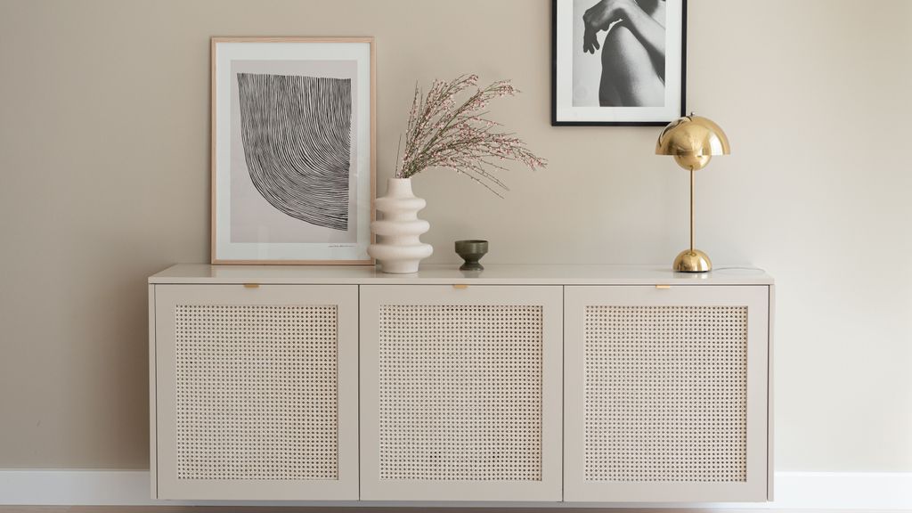 This IKEA BESTA is now a statement piece with cane details | Livingetc