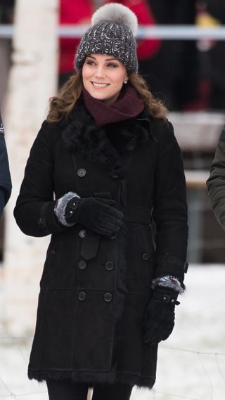 Princess of Wales attends a Bandy hockey match in Sweden in 2018