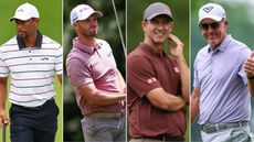 Images of Tiger Woods, Wyndham Clark, Adam Scott and Phil Mickelson