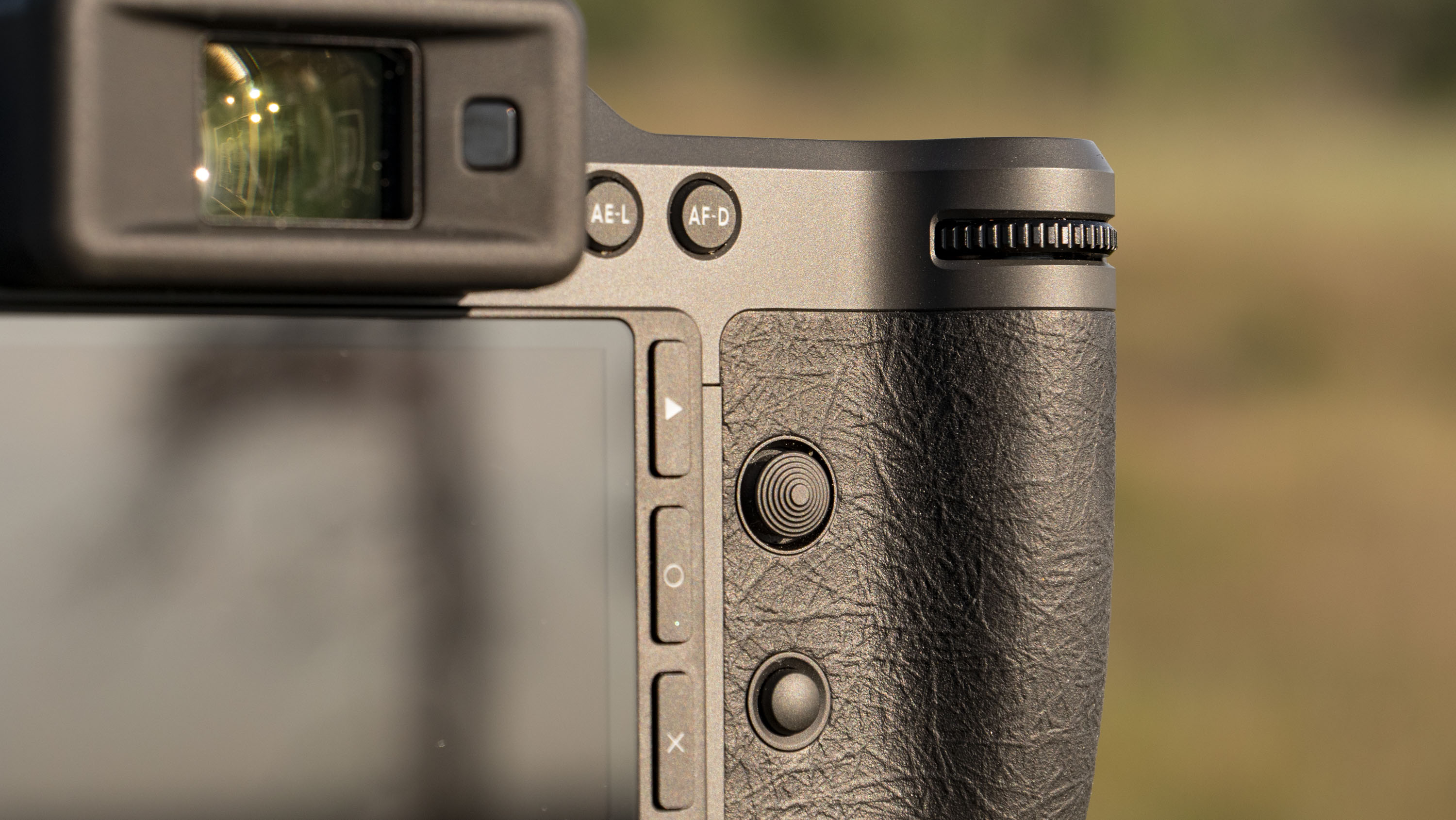 Hasselblad X2D II 100C camera's new joystick control, outdoors at first light