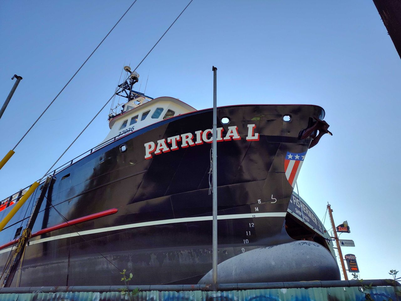 A black boat