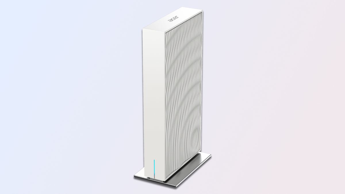 The Acer Mesh 7 router on a gradient background.