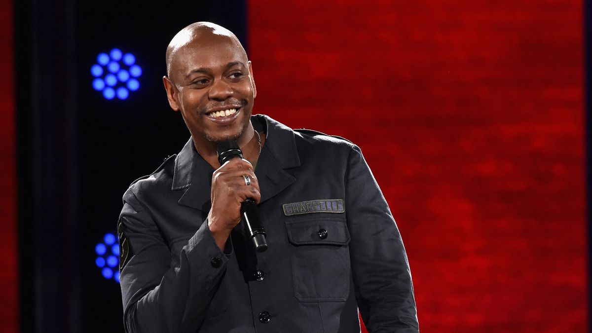 Dave Chappelle in a production still from his Netflix stand-up special &#039;Dave Chappelle: Sticks Stones&#039;