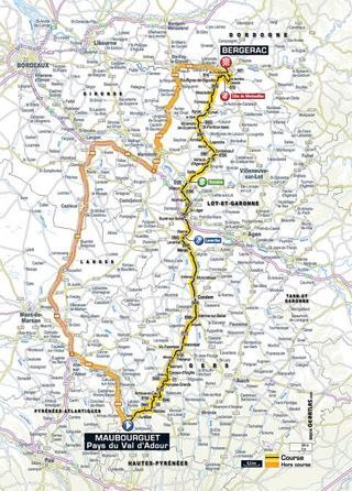 Map for the 2014 Tour de France stage 19
