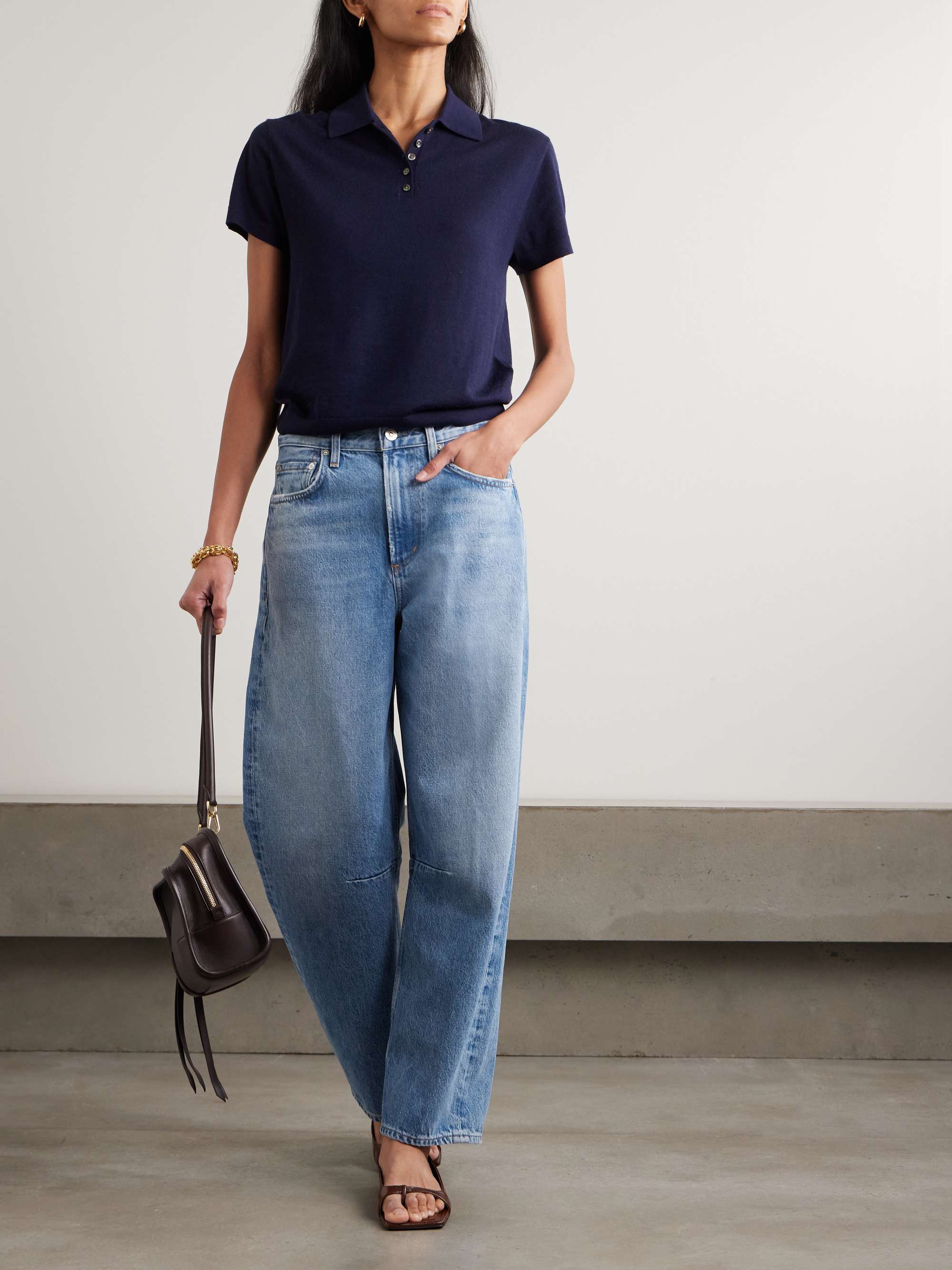 Miro Mid-Rise Barrel-Leg Jeans