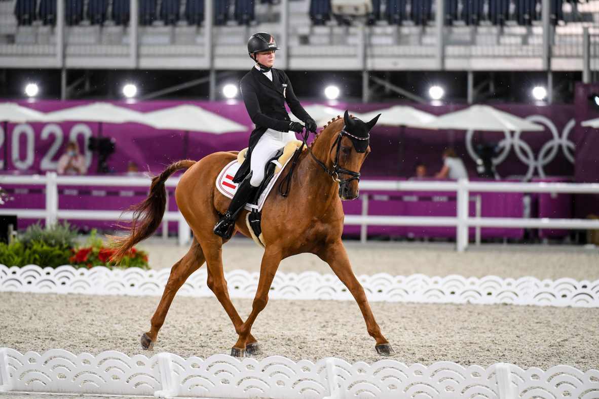 Event rider Lea Siegl and DSP Fighting Line pictured at the Tokyo Olympics
