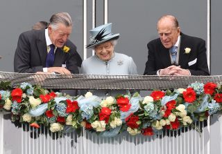 the Queen, Prince Philip and Sir Michael Oswald