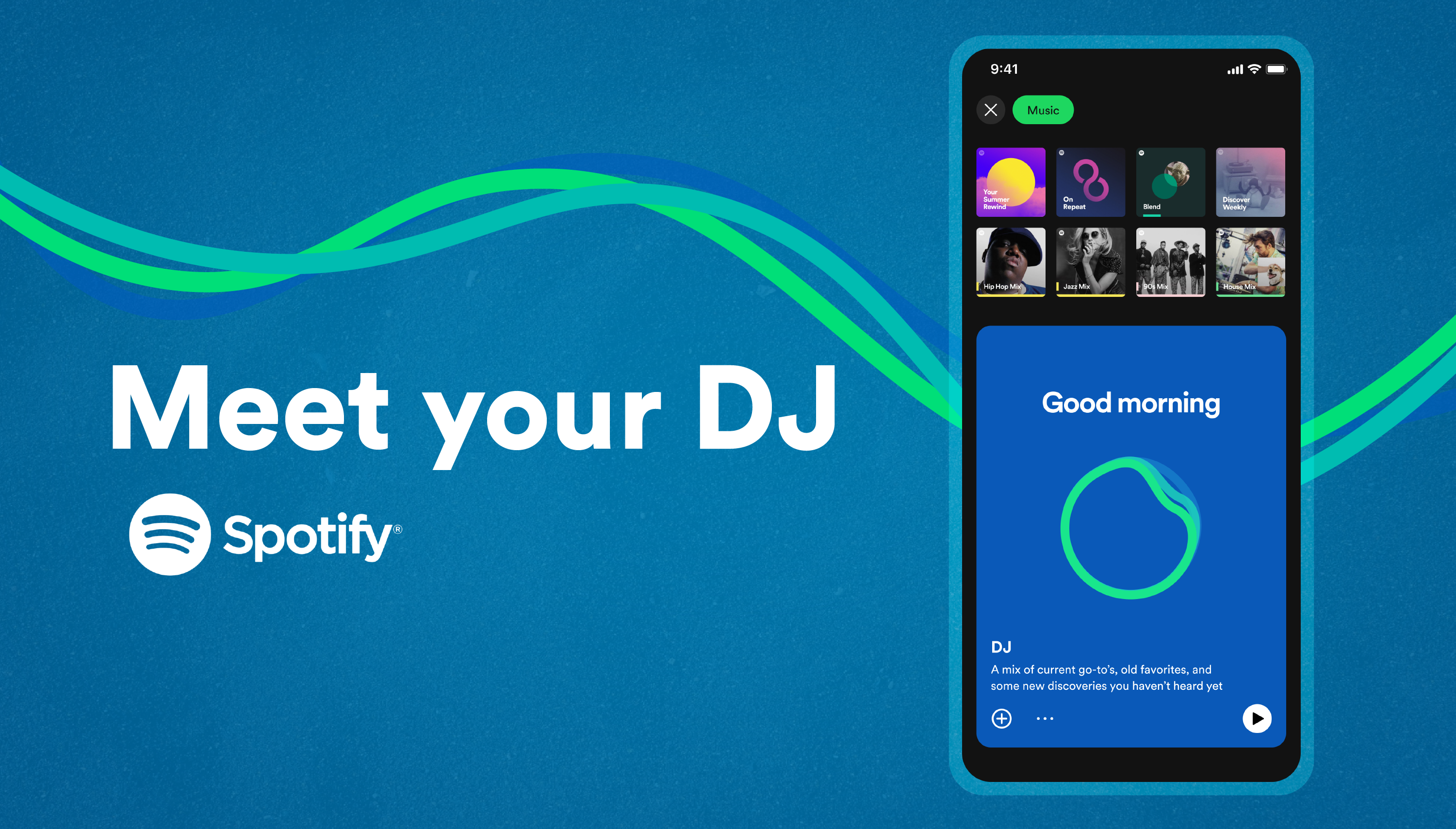 A promo shot of Spotify's new DJ feature.