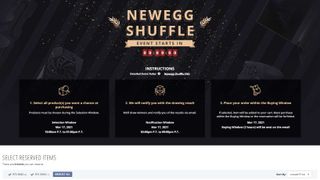 Newegg Shuffle homepage