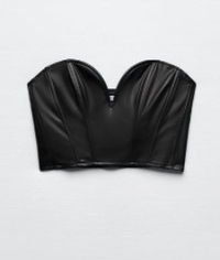 Faux Leather Corset Top,   $29.99