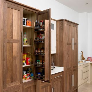 wooden larder cupboard