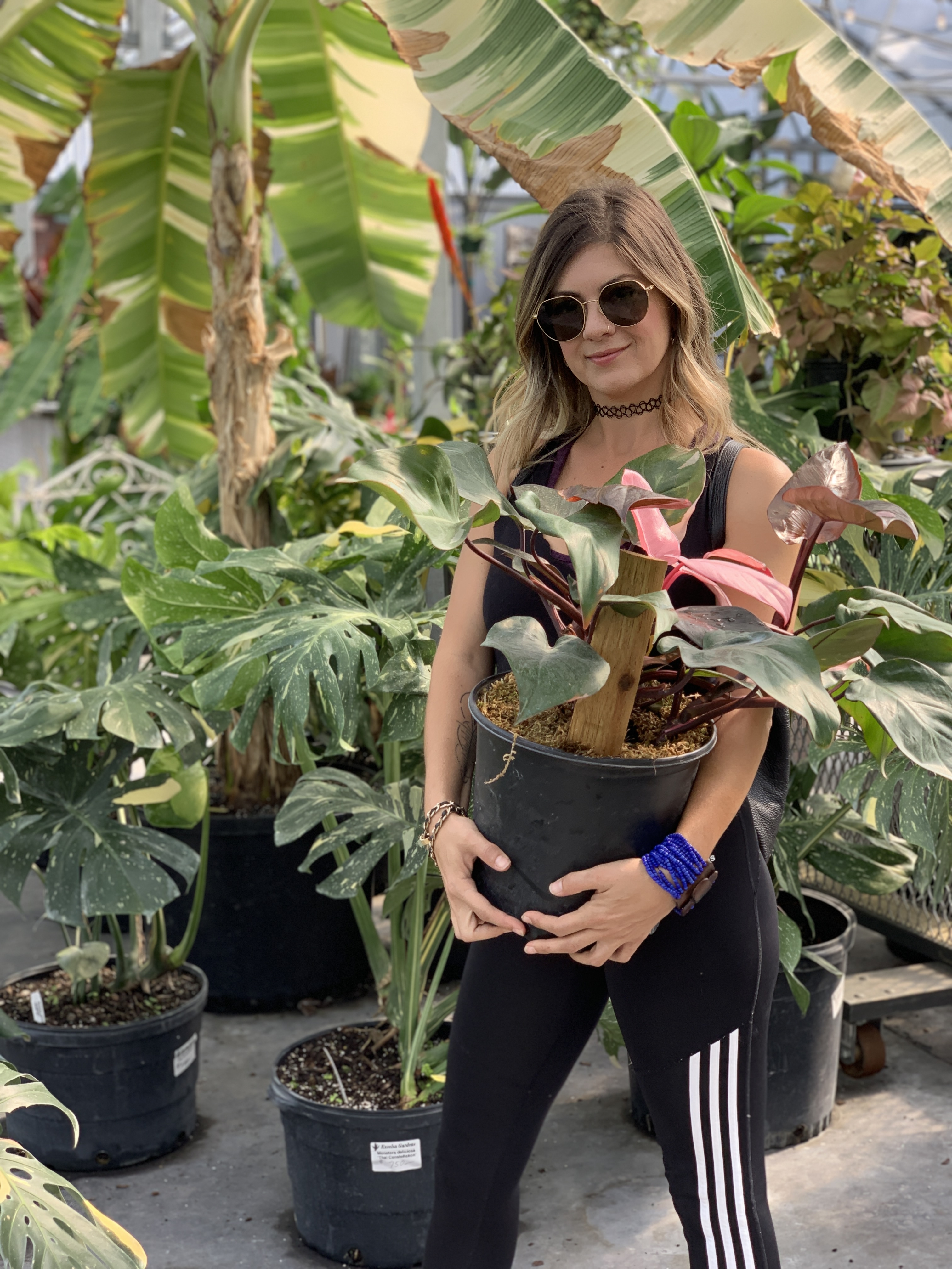 Mackenzie Fries holding a plant
