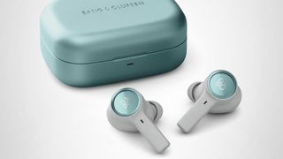wireless earbuds and a charging case
