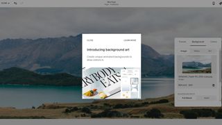 Squarespace's site editor in use