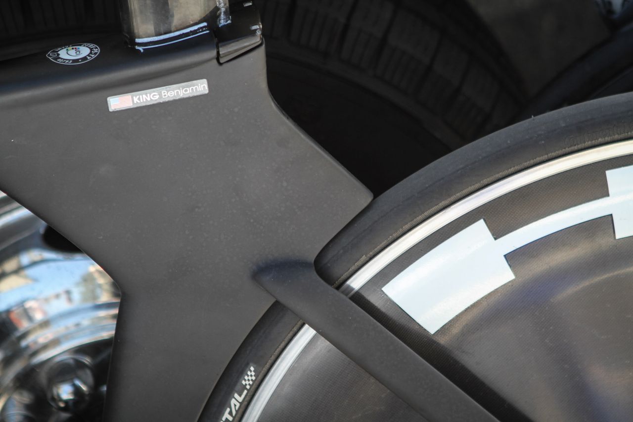 A close look at Ben King's Cervelo P5 rear cluster