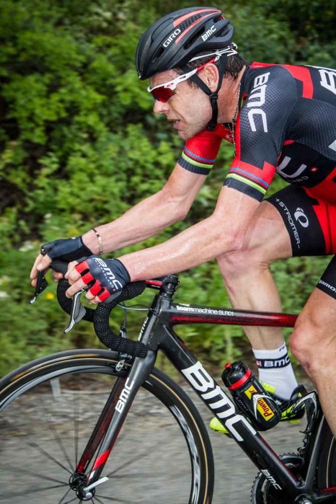 Cadel Evans (BMC) bridges to the front group