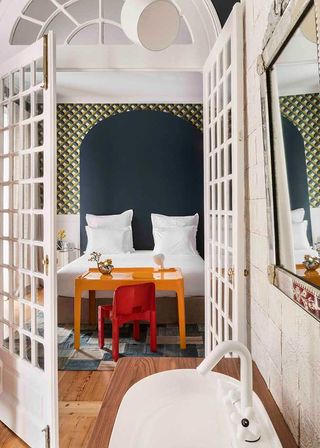 An image of a guest room in the hotel