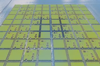 Bali's computer turns a Cities: Skylines map into a giant circuit board.