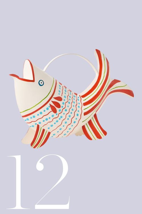 Fish Blue & Red Watering Can