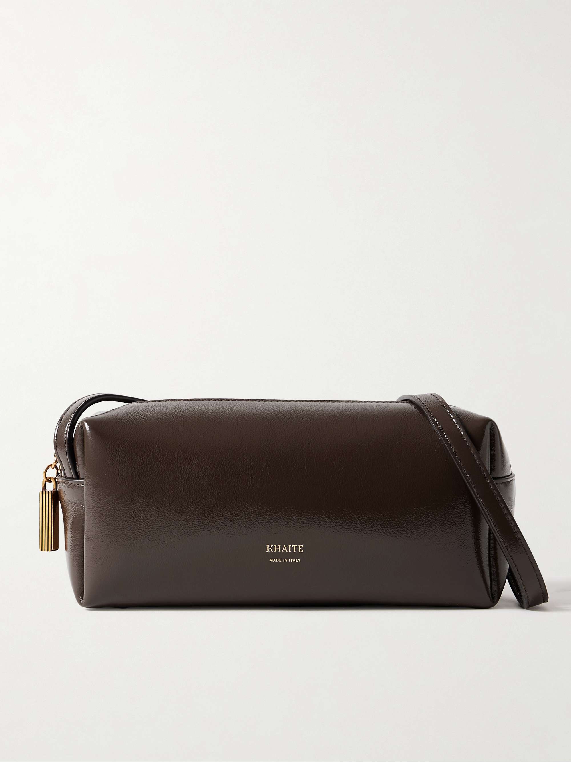 Kye Glossed-Leather Shoulder Bag