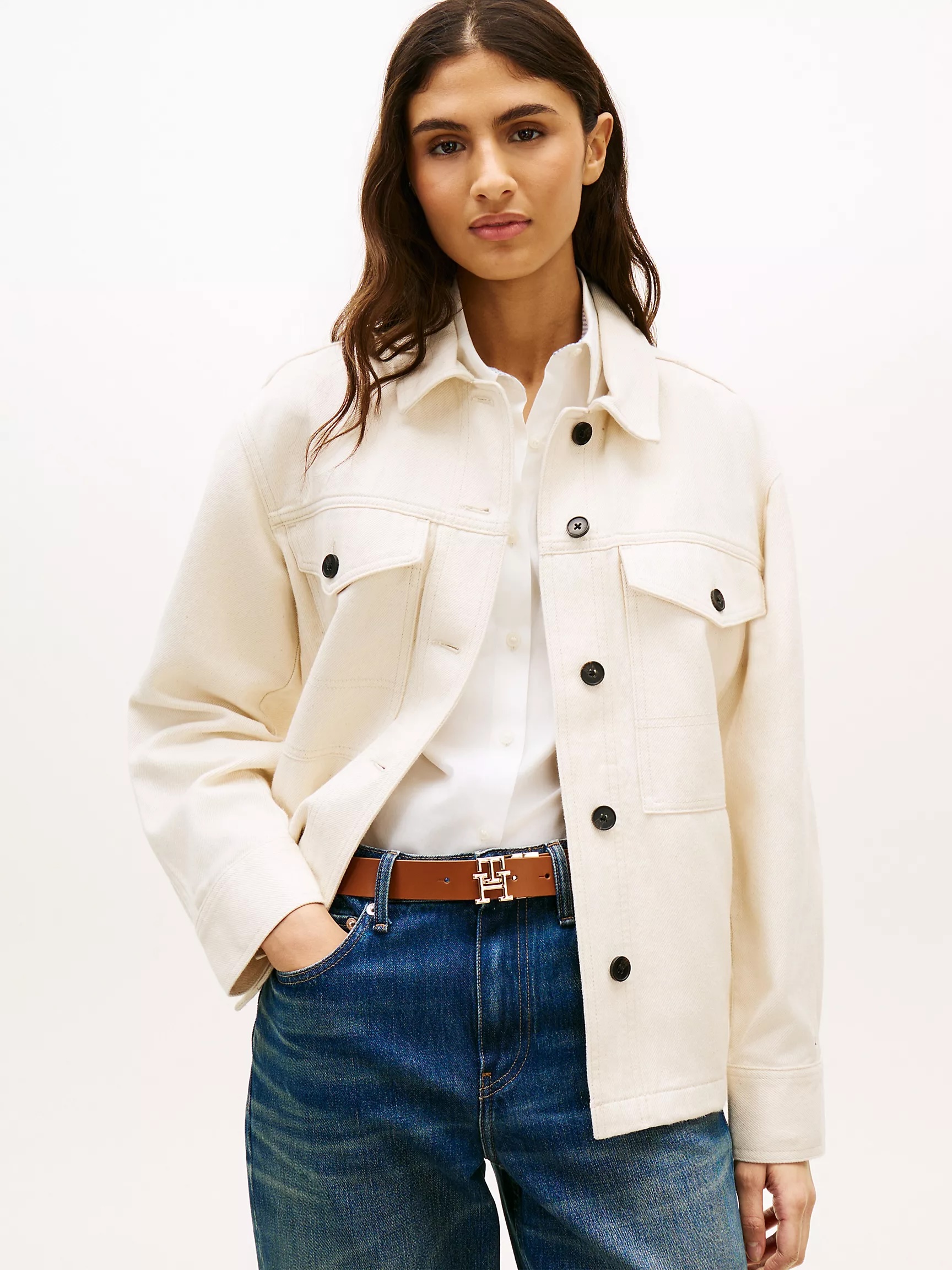 Tommy Hilfiger, Oversized Twill Utility Shirt Jacket