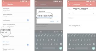 Gmail add signature Android