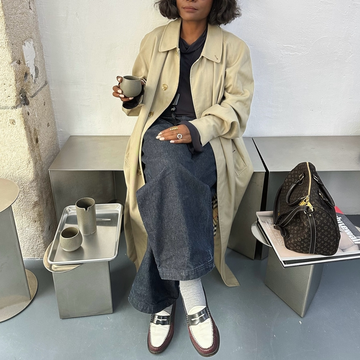 Jeans and loafers outfits