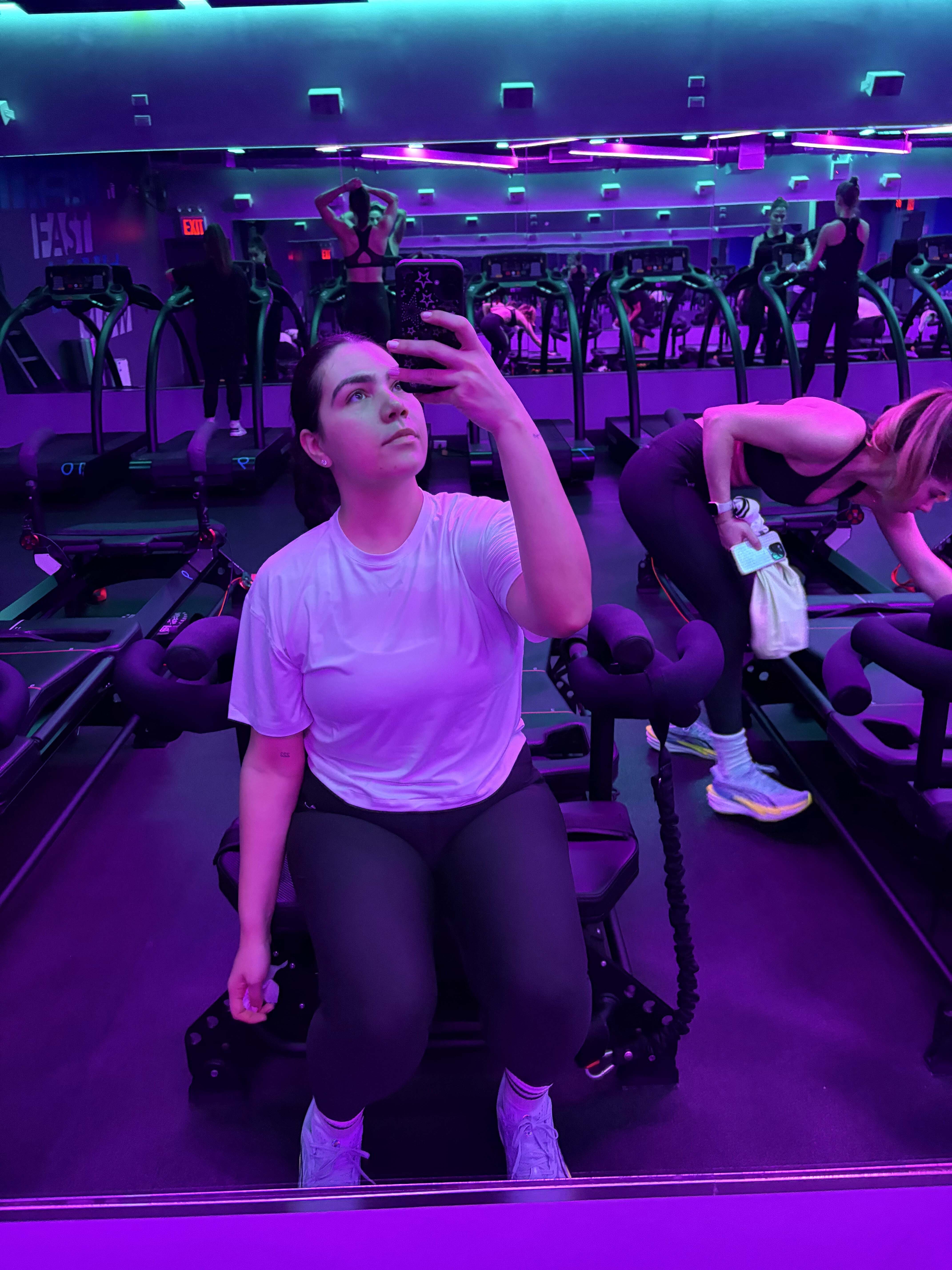 Photos of Who What Wear editor Ana Escalante training for a half marathon and wearing the best plus size activewear.