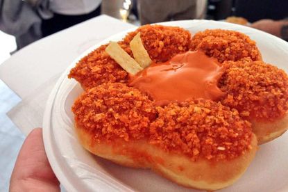 Tim Hortons celebrates Burger King buyout with 'Buffalo Crunch' doughut