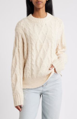 Fluffy Cable Sweater