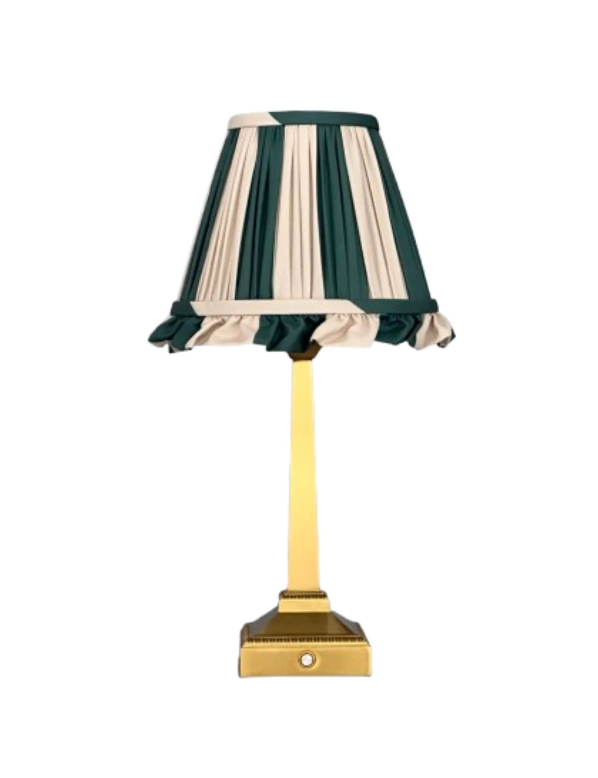 Charlie Table Lamp Cream Green Stripes