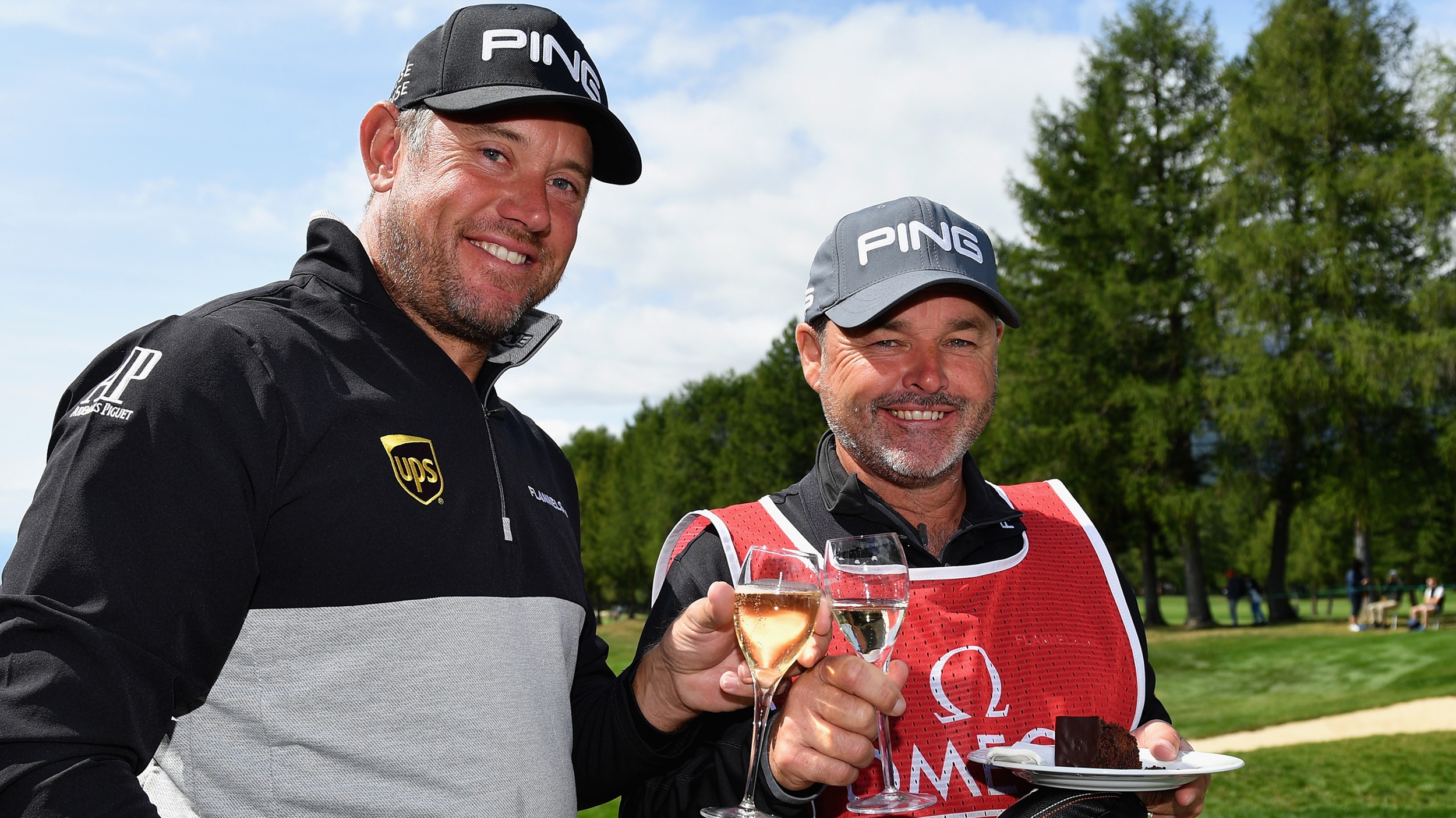 Lee Westwood with caddie Billy Foster
