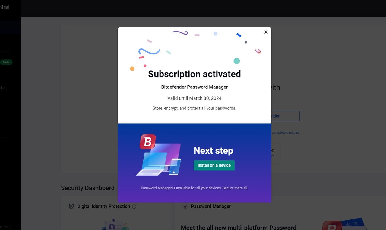 Bitdefender Password Manager app screenshot