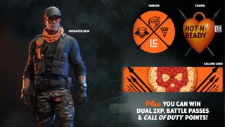 Call of Duty's Russell Adler x Hot & Ready operator skin for Little Caesars promotional event.