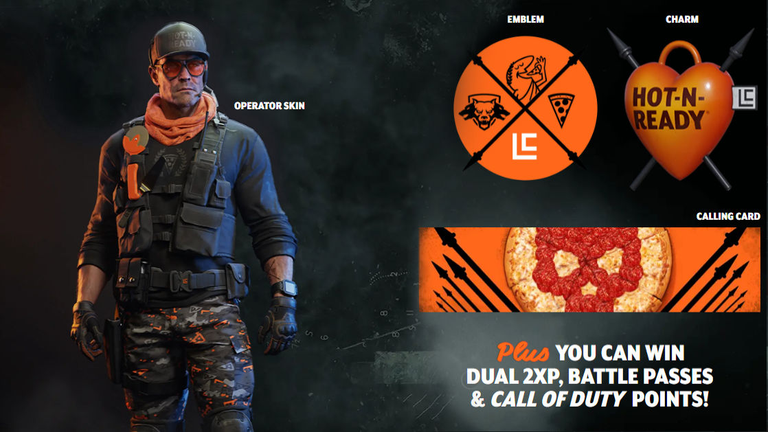 Russell Adler x Hot & Ready Operator Skin for Call of Duty for the Little Caesars promotional event.