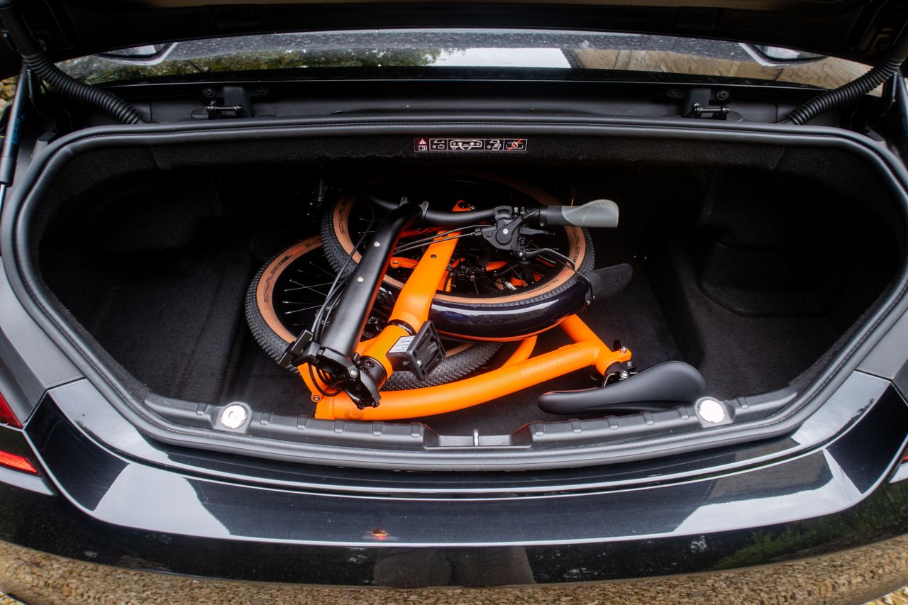 Brompton G Line in the boot of a BMW