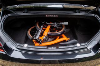 Brompton G Line in the boot of a BMW