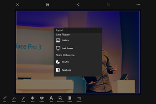 PicsArt for Windows 8.1 editing