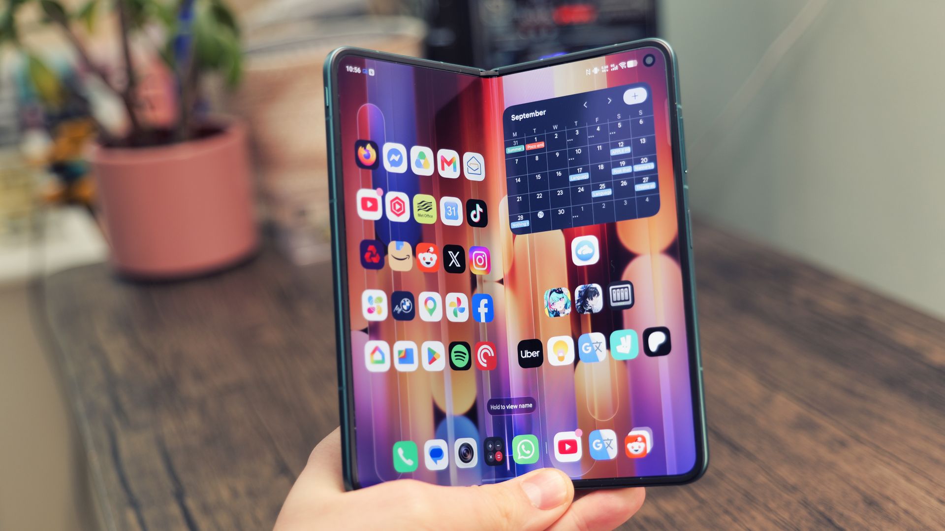 Vivo X Fold 6 partially unfolded