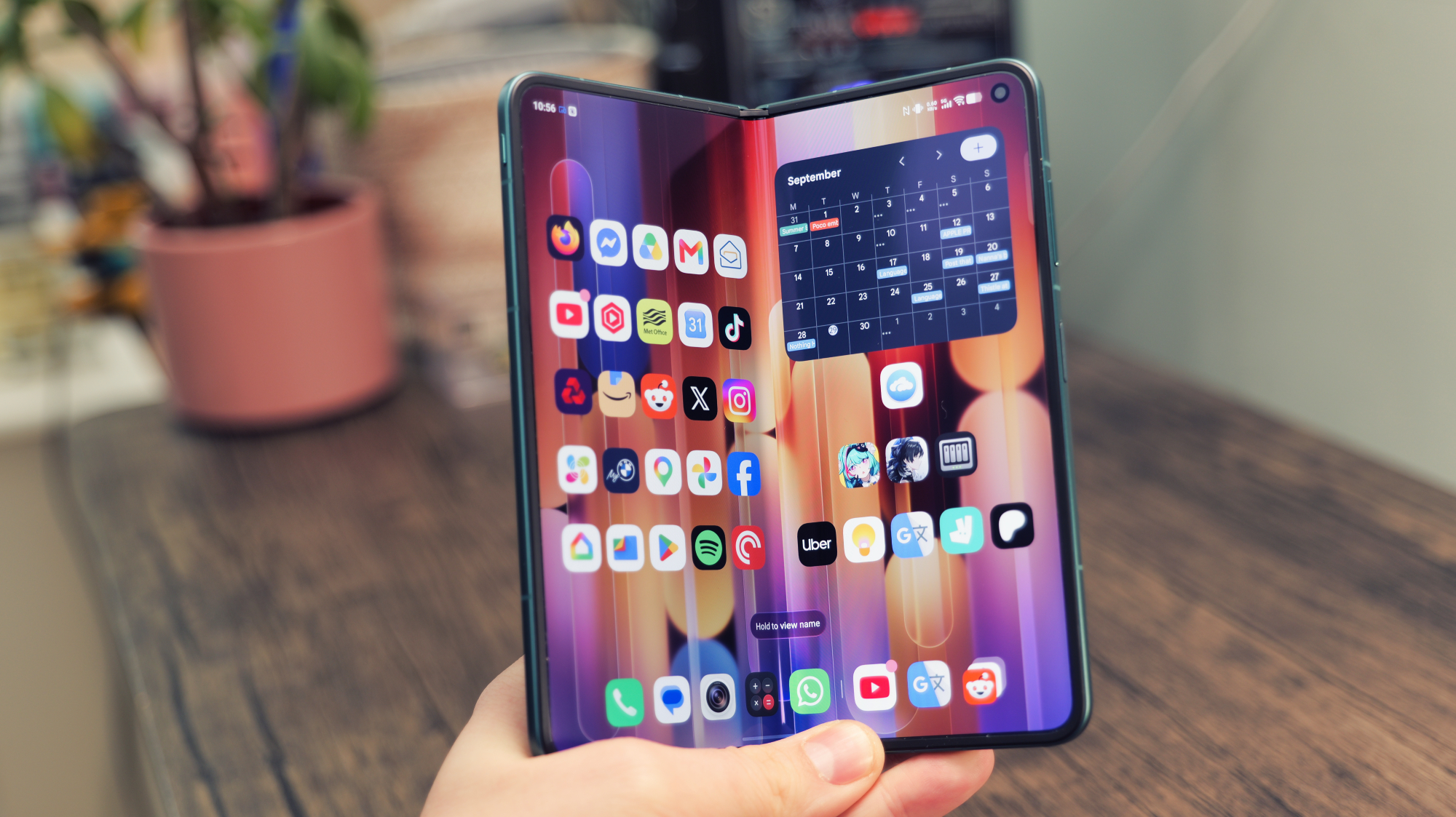 Vivo X Fold 6 partially unfolded