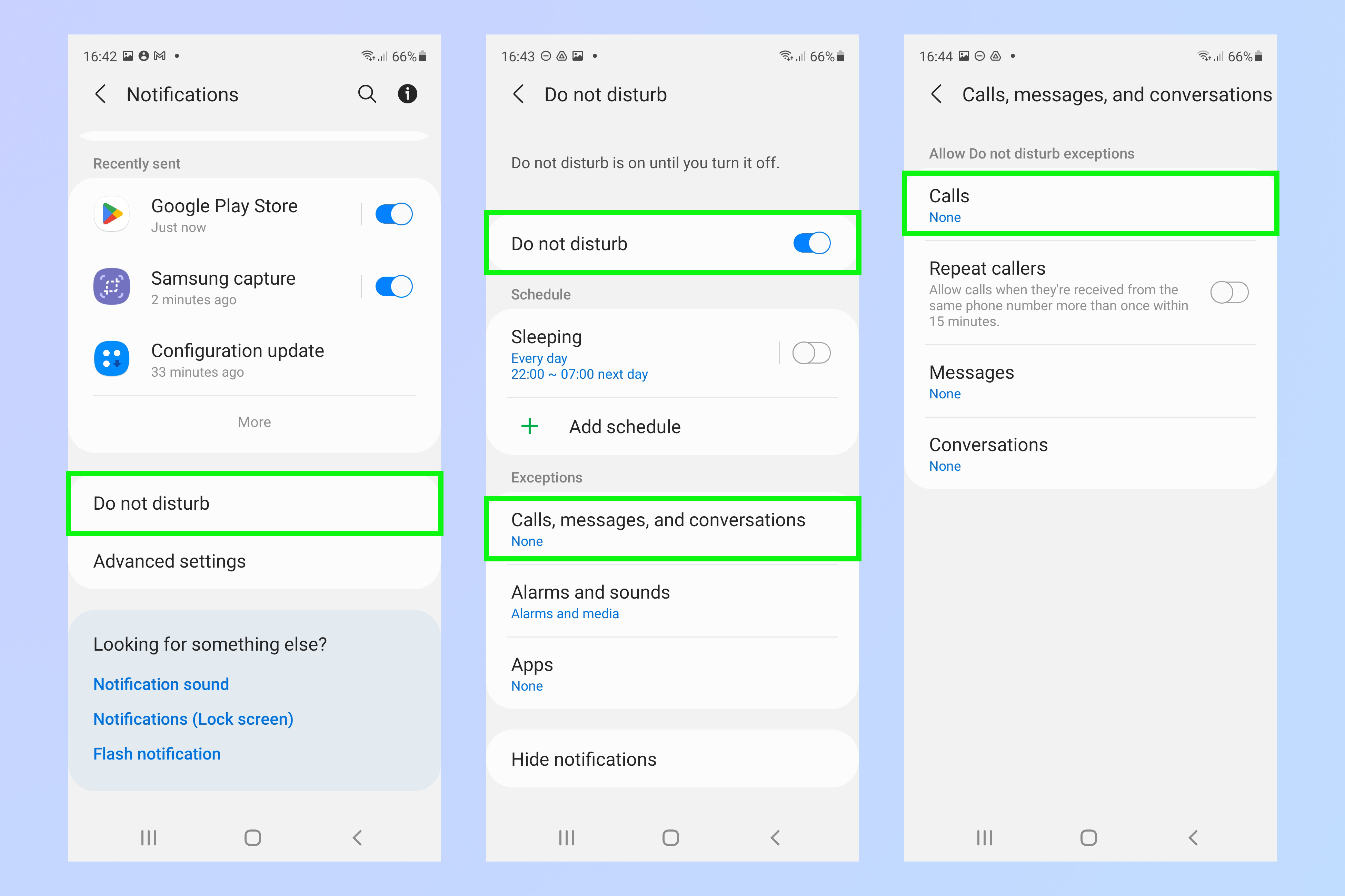 Скриншоты, показывающие, как заблокировать все вызовы на Android